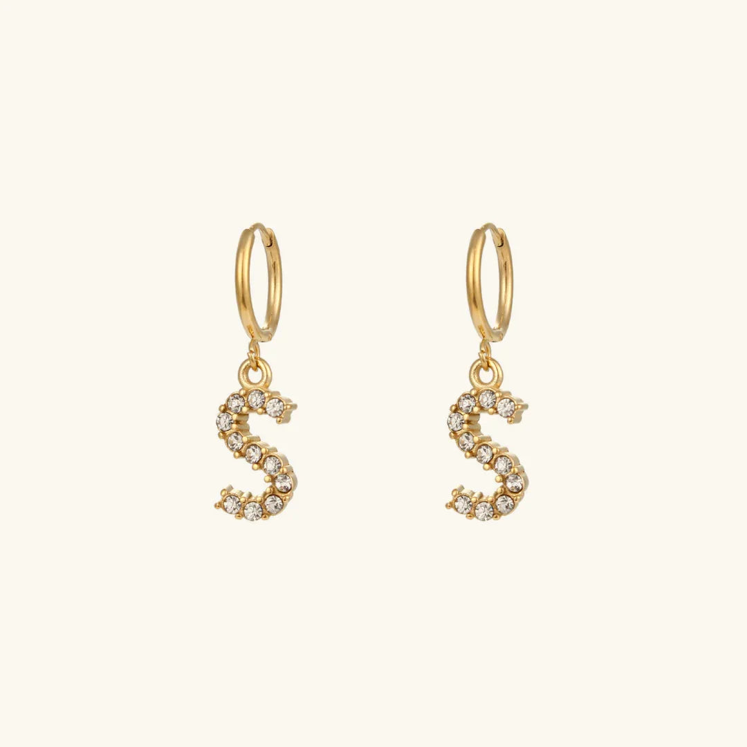 [Echo Fine]Wilhemina Initial Letter Earrings