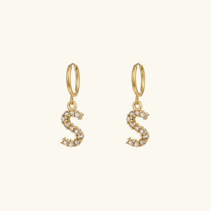 [Echo Fine]Wilhemina Initial Letter Earrings