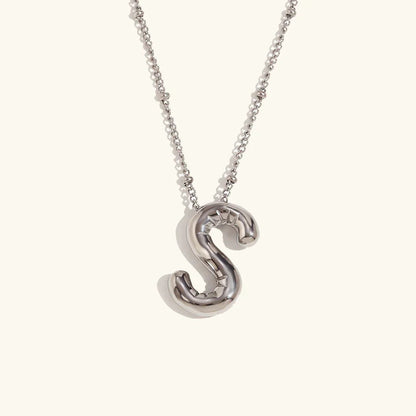 [Echo Fine]Balloon Gold Initial Necklace