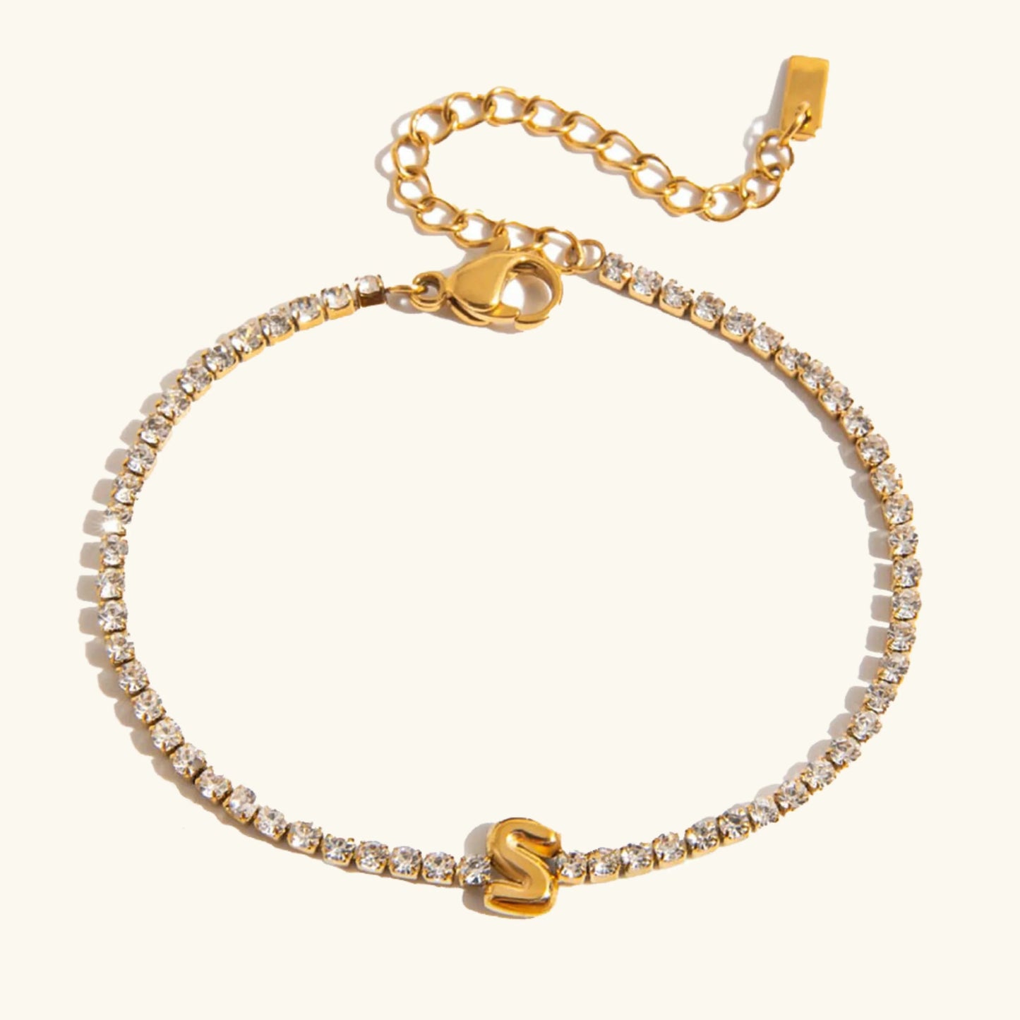 [Echo Fine]Avaria Bubble Letter Tennis Bracelet