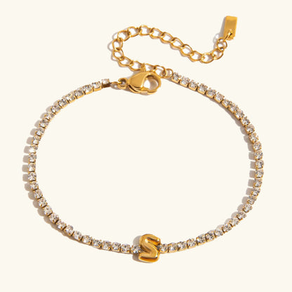 [Echo Fine]Avaria Bubble Letter Tennis Bracelet