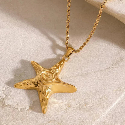 [Echo Fine]Tammy Gold Starfish Necklace