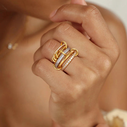 [Echo Fine]Blaise Stacked Diamond Ring