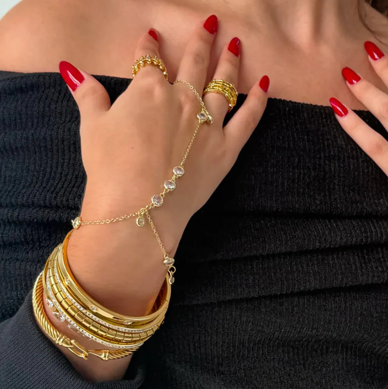 [Echo Fine]Elina Diamond Hand Chain