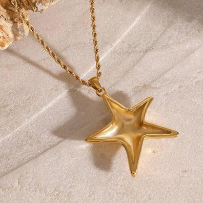 [Echo Fine]Tammy Gold Starfish Necklace