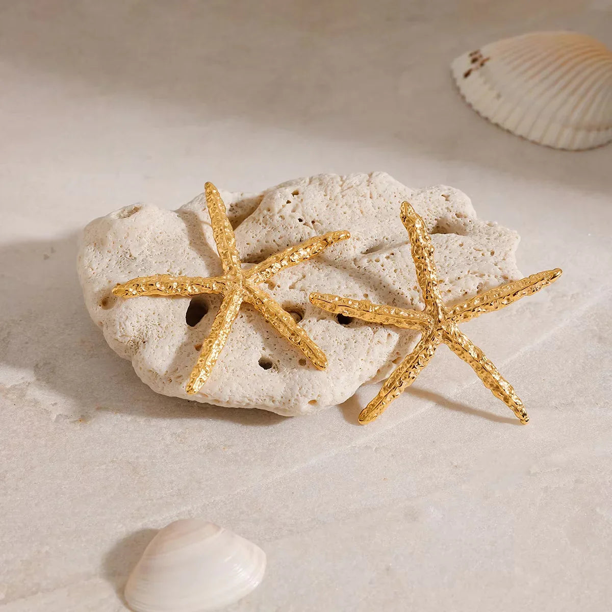 [Echo Fine]Claudia Gold Starfish Earrings
