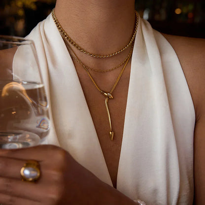 [Echo Fine]Zarelle Gold Serpentine Pendant