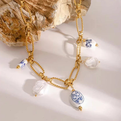 [Echo Fine]Cerulean Freshwater Pearl Necklace