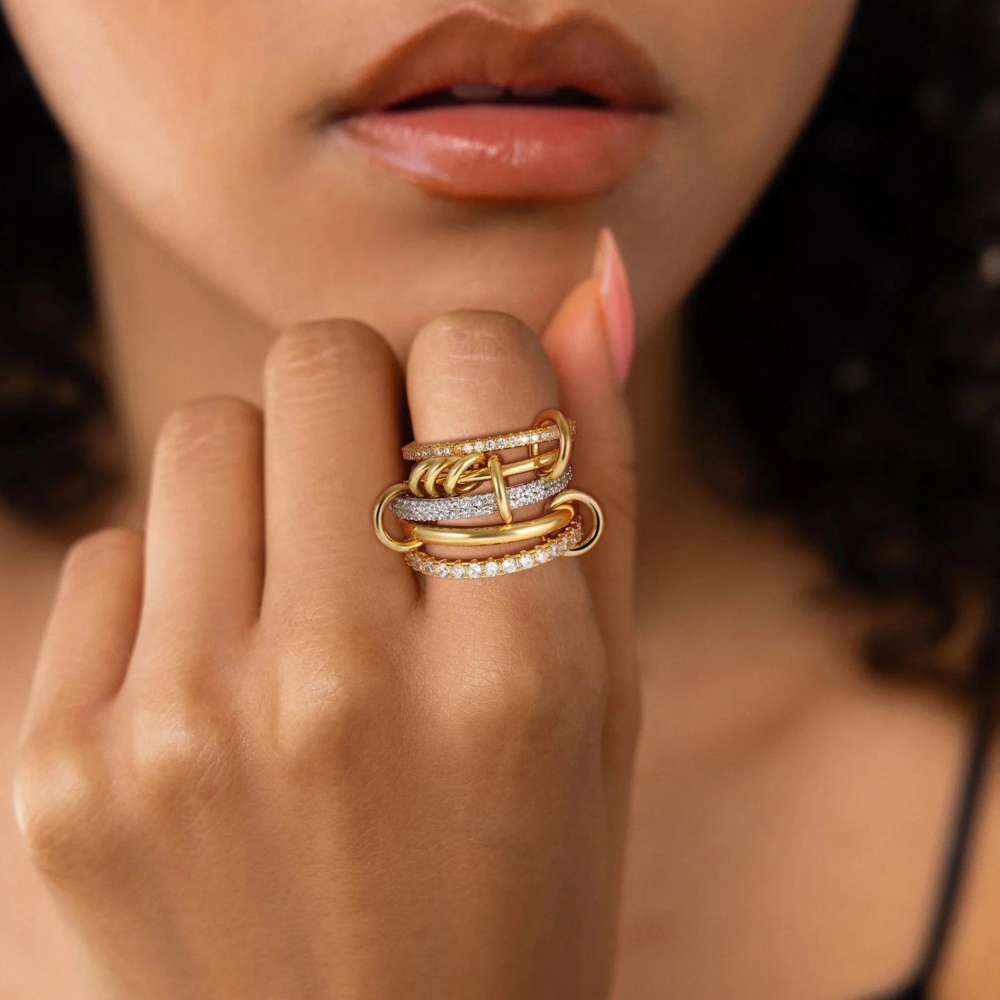 [Echo Fine]Blaise Stacked Diamond Ring