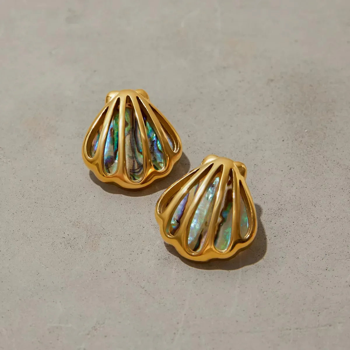 [Echo Fine]Nixie Gold Seashell Earrings