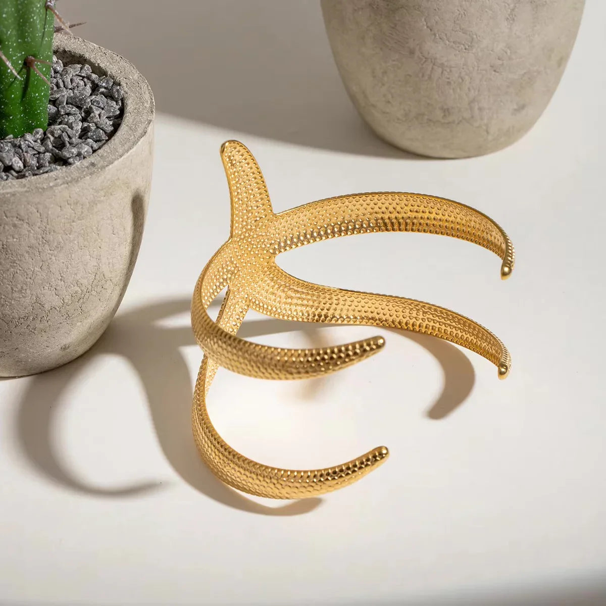 [Echo Fine]Annika Gold Starfish Cuff
