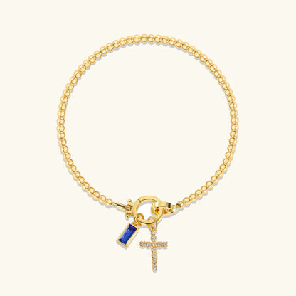 [Echo Fine]Amalia Birthstone Cross Bracelet