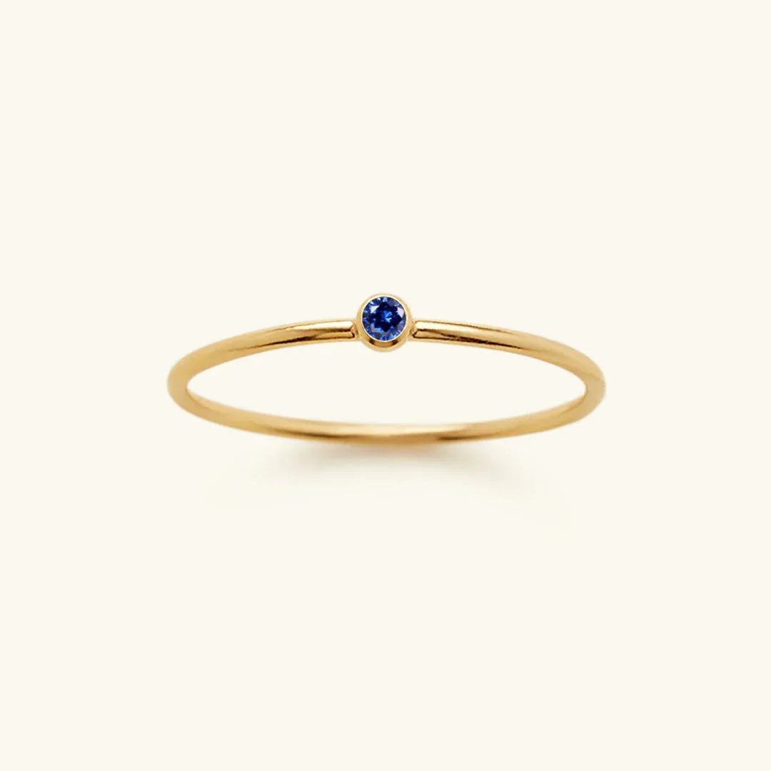 [Echo Fine]Amelia Birthstone Stacker Ring