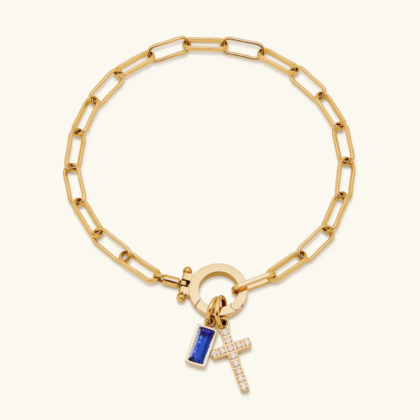 [Echo Fine]Annabella Birthstone Cross Bracelet