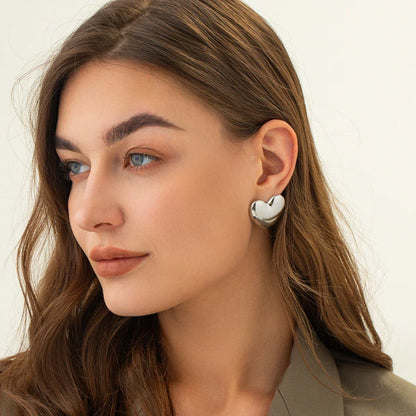 [Echo Fine]Aubree Gold Heart Earrings