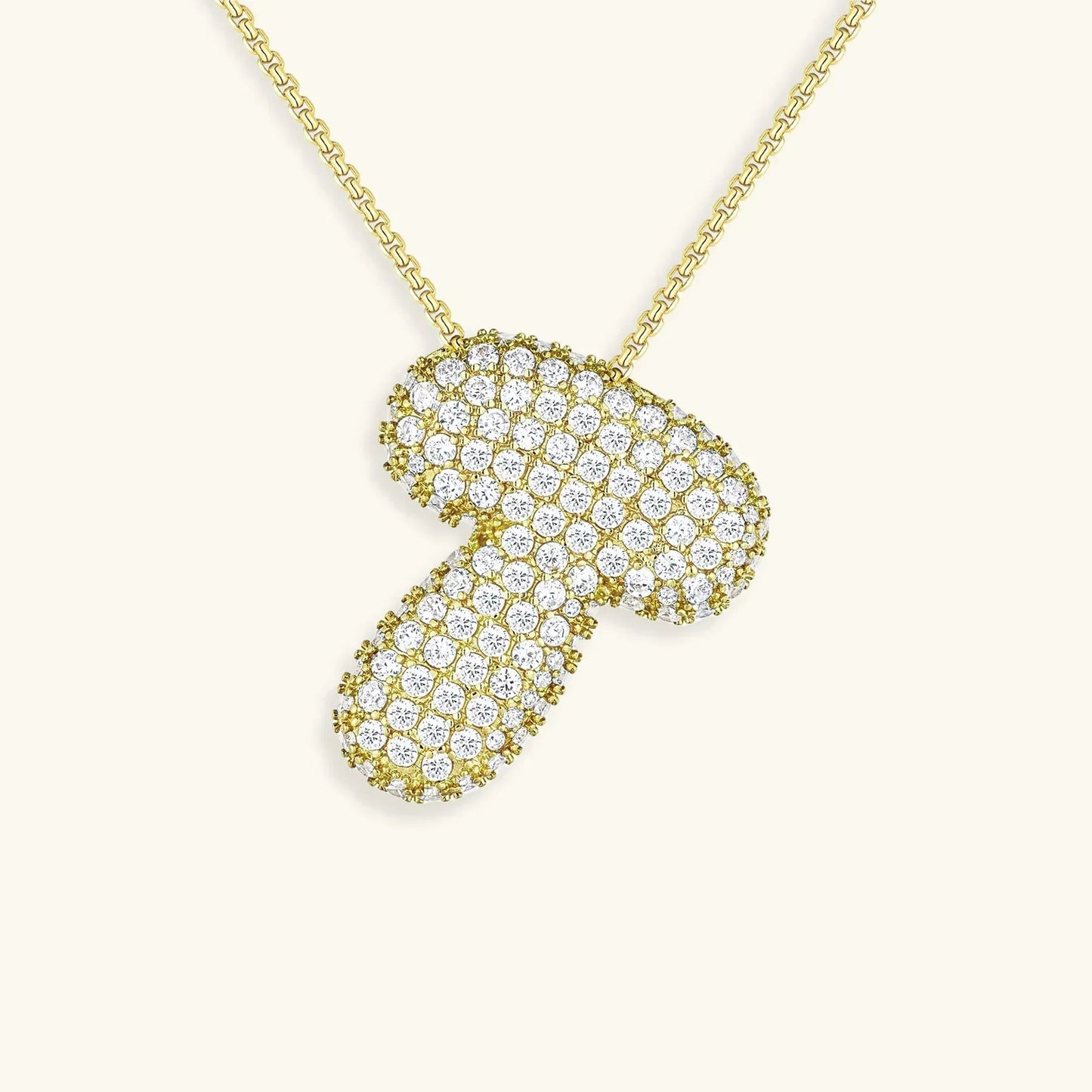 [Echo Fine]Bubble Initial Diamond Necklace
