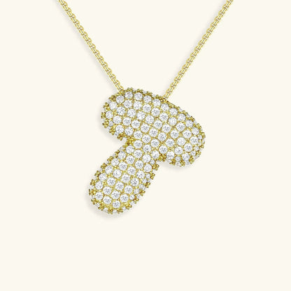 [Echo Fine]Bubble Initial Diamond Necklace
