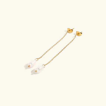 [Echo Fine]Tessa Pearl Tassel Earrings