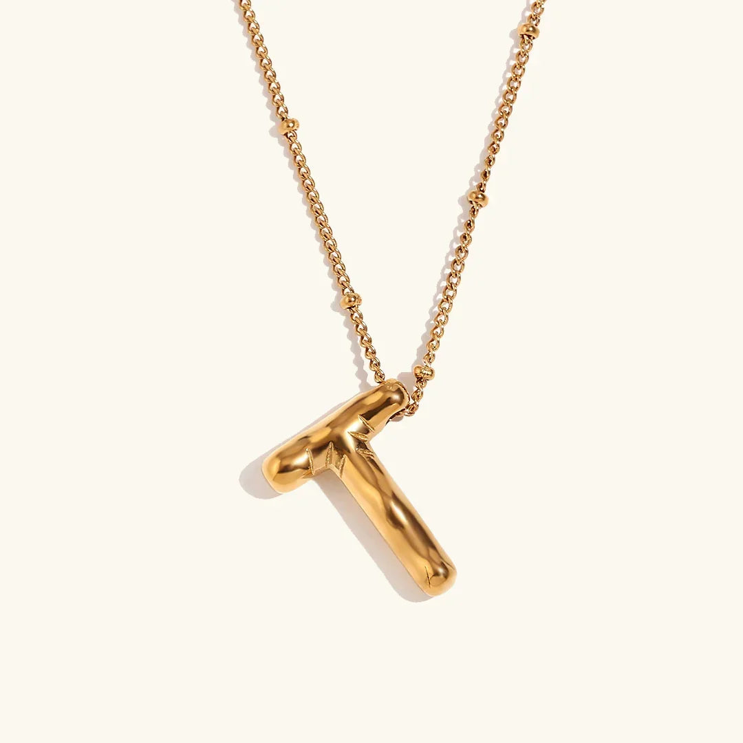 [Echo Fine]Balloon Gold Initial Necklace