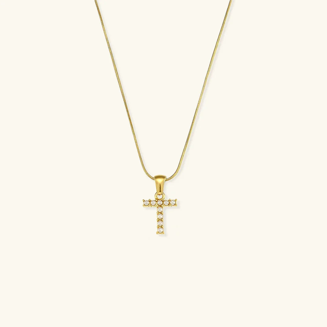 [Echo Fine]Augustine Initial Letter Pearl Necklace