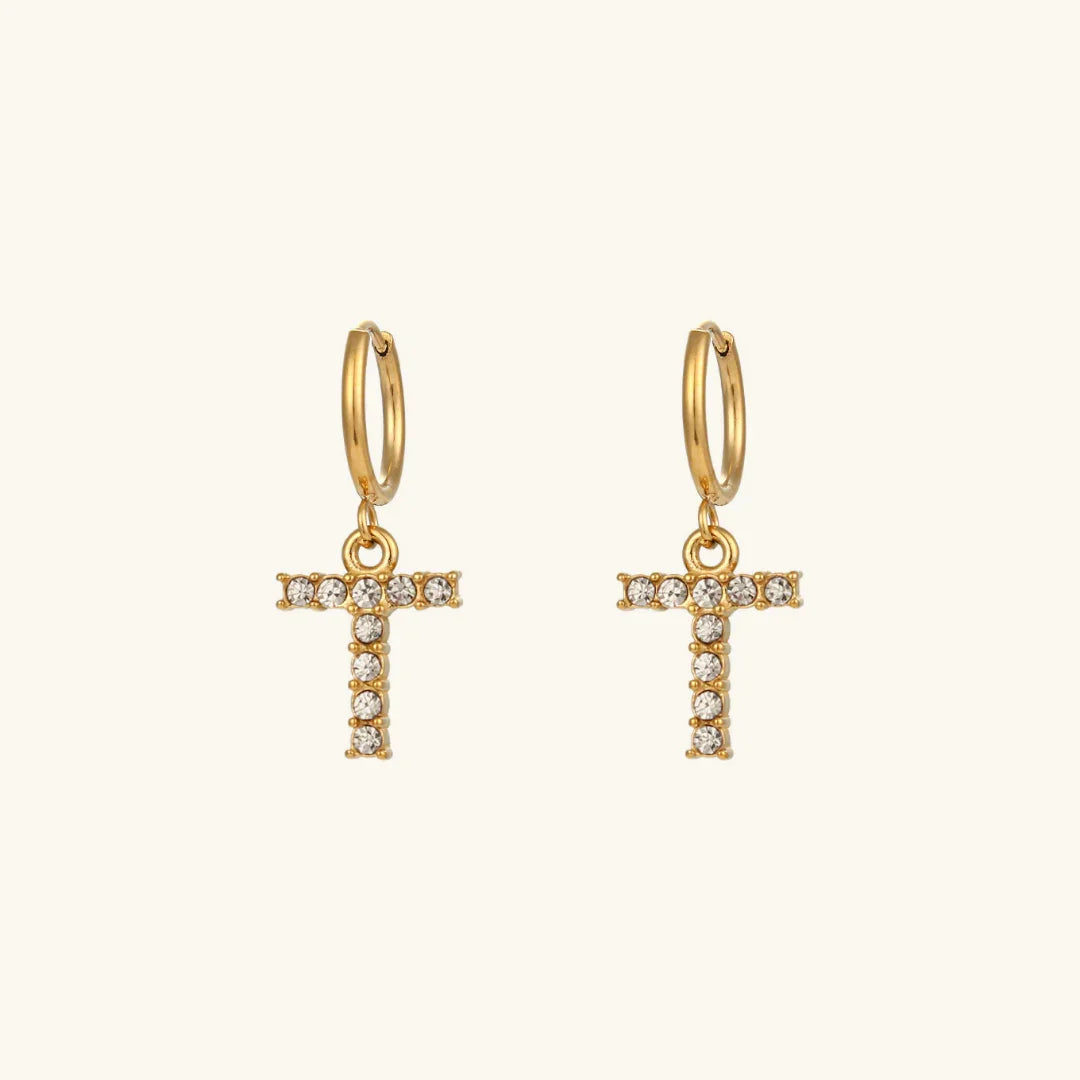 [Echo Fine]Wilhemina Initial Letter Earrings