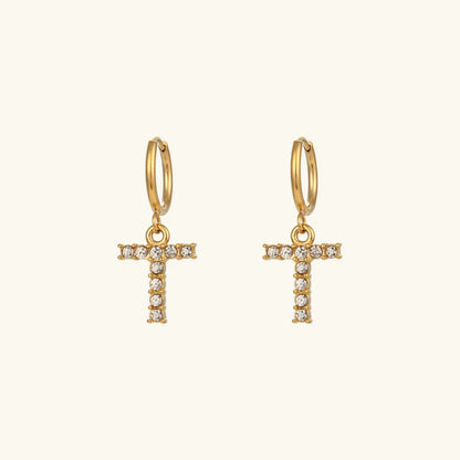 [Echo Fine]Wilhemina Initial Letter Earrings