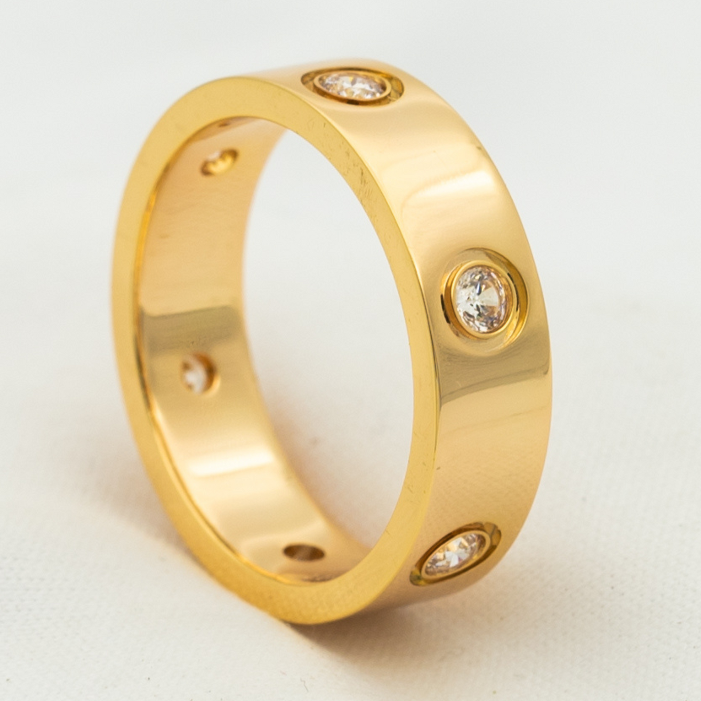 [ECHO ]LOVE RING 5.5MM 6 DIAMONDS PINK GOLD
