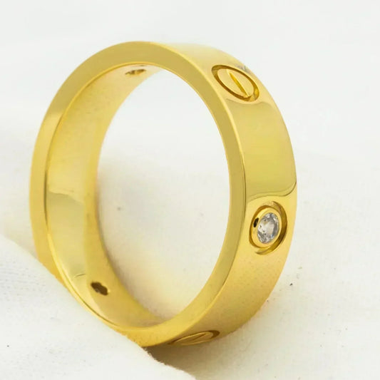 [ECHO ]LOVE RING 5.5MM 3 DIAMONDS GOLD