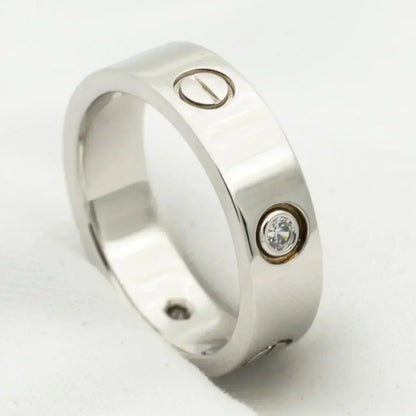 [ECHO ]LOVE RING 5.5MM 3 DIAMONDS SILVER