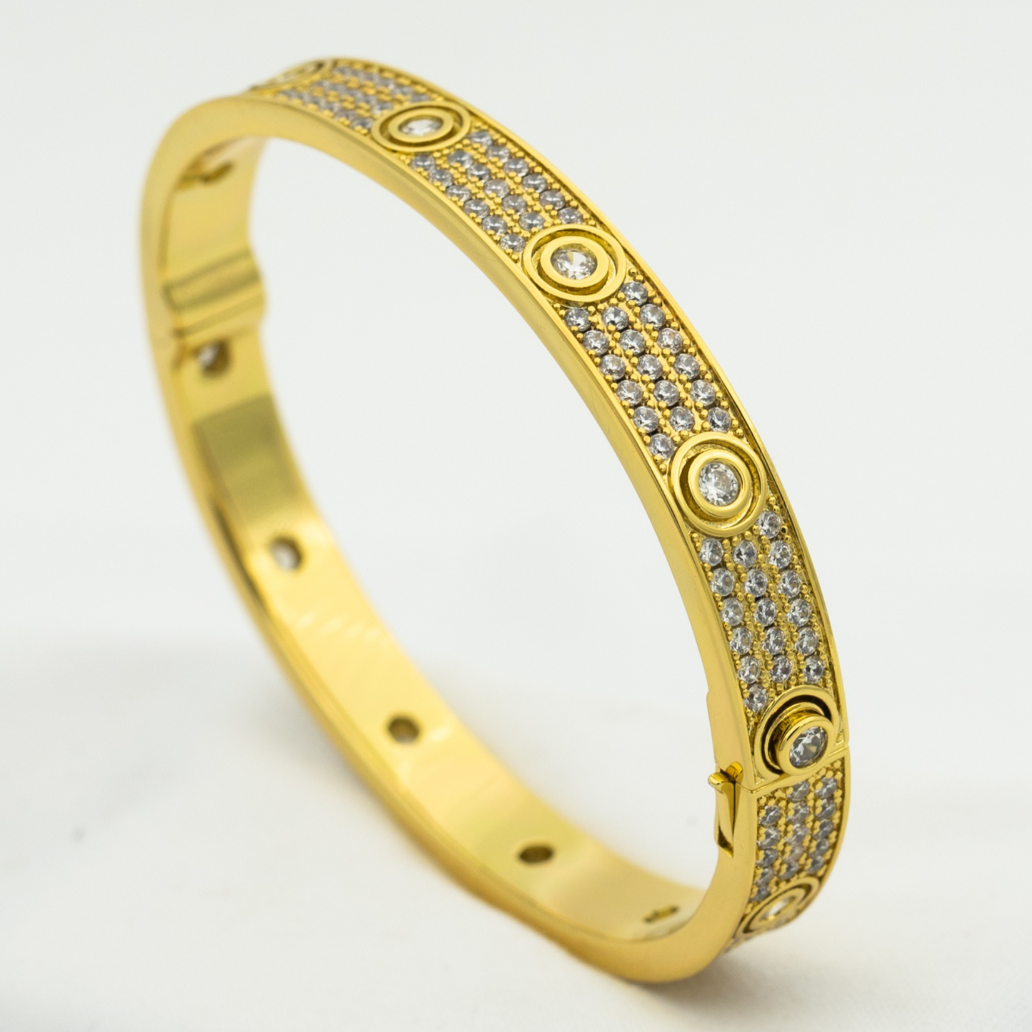 [ECHO ]LOVE BRACELET 6.1MM DIAMOND-PAVED 10 BIG DIAMONDS