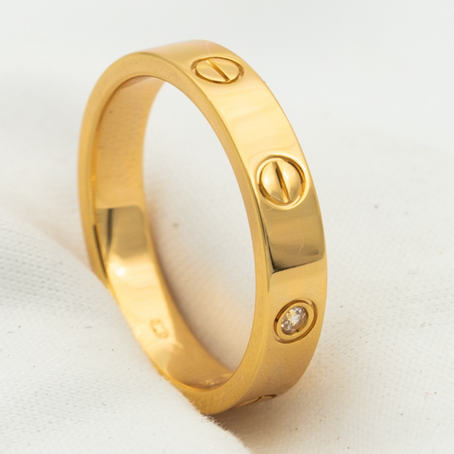 [ECHO ]LOVE RING 4MM 1 DIAMOND PINK GOLD