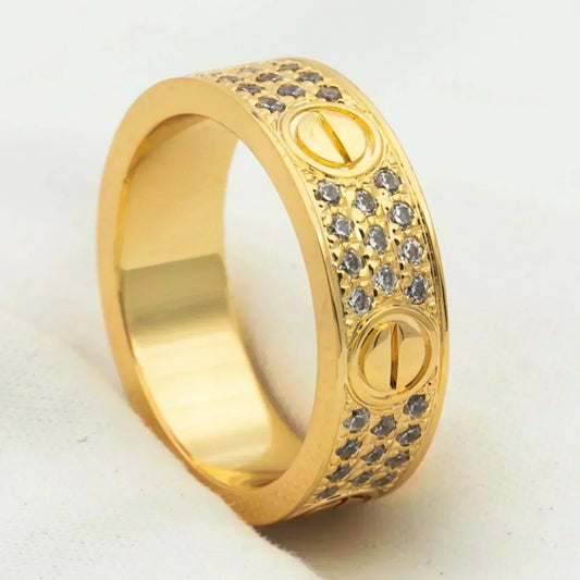 [ECHO ]LOVE RING 5.5MM DIAMONDS PAVED