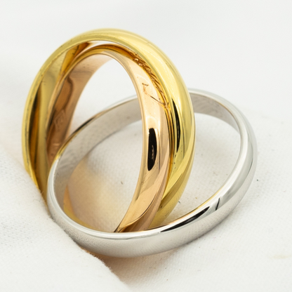 [ECHO ]TRINITY RING GOLD PINK GOLD SILVER