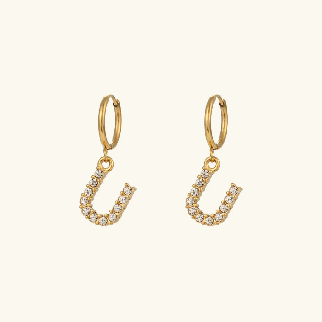 [Echo Fine]Wilhemina Initial Letter Earrings