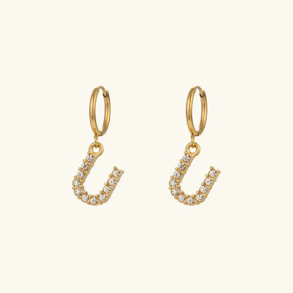 [Echo Fine]Wilhemina Initial Letter Earrings