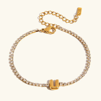 [Echo Fine]Avaria Bubble Letter Tennis Bracelet