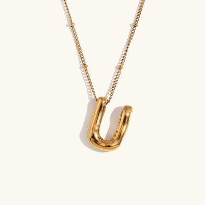 [Echo Fine]Balloon Gold Initial Necklace