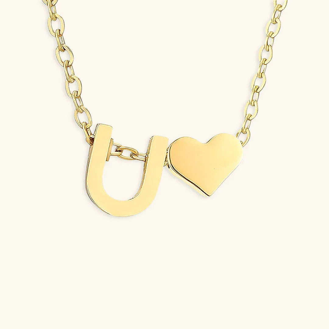 [Echo Fine]Ria Initial Letter Gold Necklace