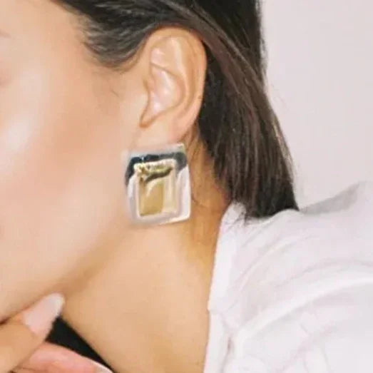 [Echo Fine]Jocelyn Two Tone Earrings