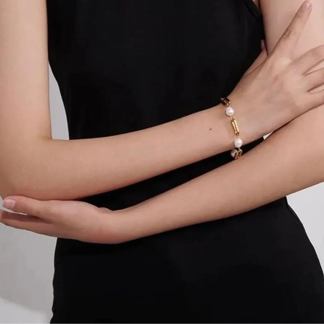 [Echo Fine]Janna Pearl Chain Bracelet