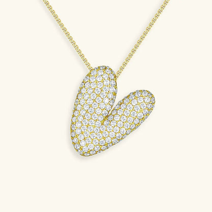 [Echo Fine]Bubble Initial Diamond Necklace
