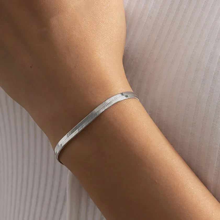 [Echo Fine]Vida Gold Herringbone Bracelet