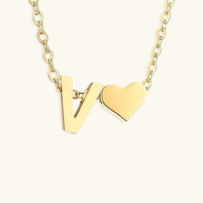[Echo Fine]Ria Initial Letter Gold Necklace