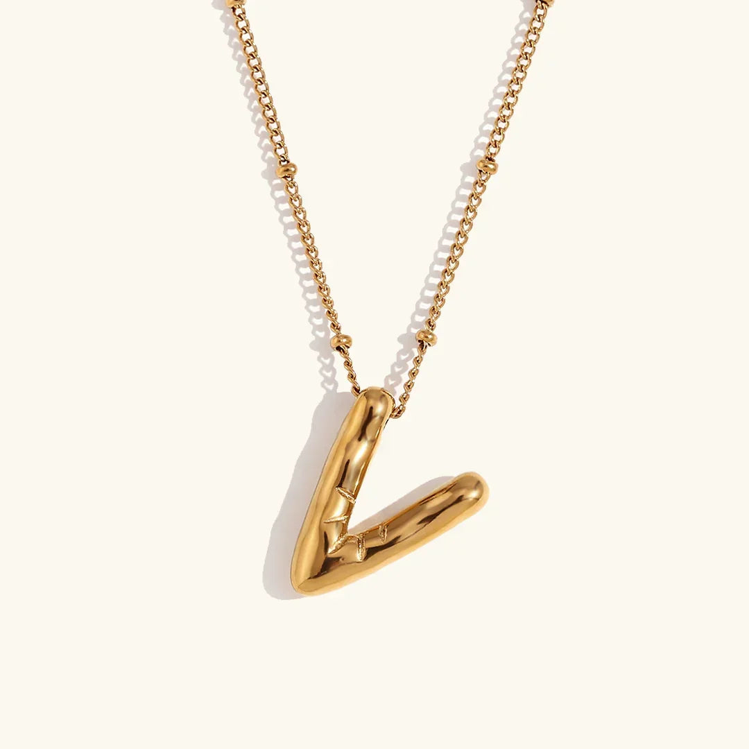 [Echo Fine]Balloon Gold Initial Necklace