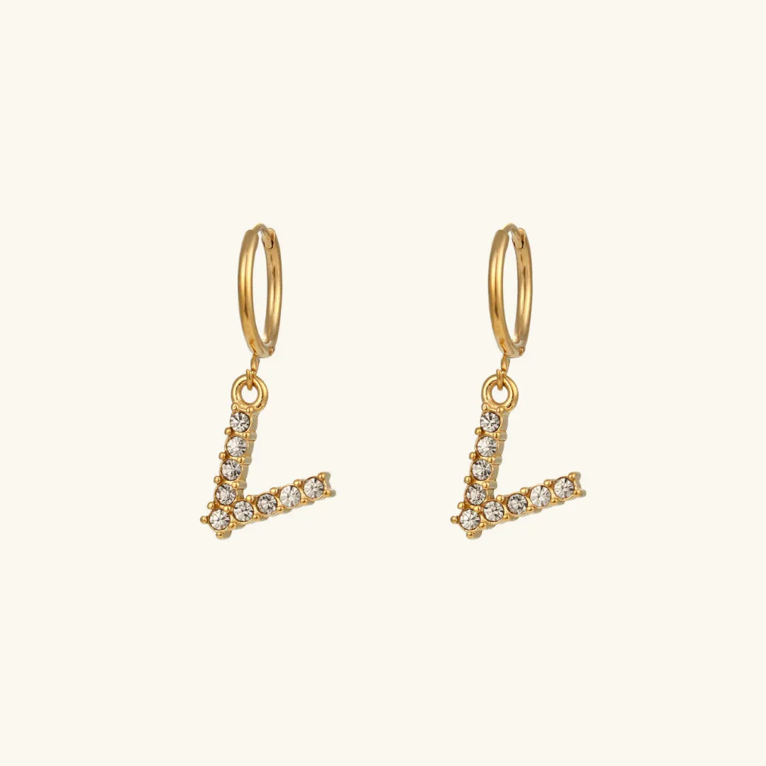 [Echo Fine]Wilhemina Initial Letter Earrings