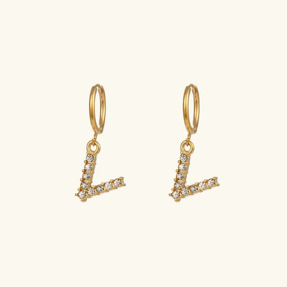 [Echo Fine]Wilhemina Initial Letter Earrings