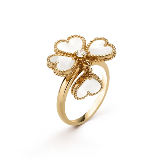 [ECHO ]SWEET CLOVER WHITE MOP RING