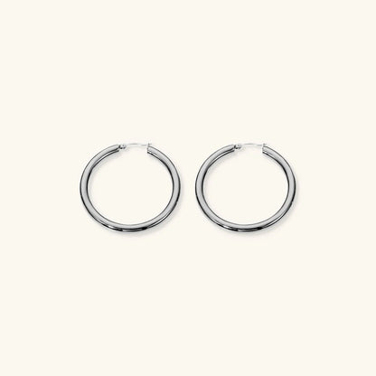 [Echo Fine]Wide Hoop Earrings