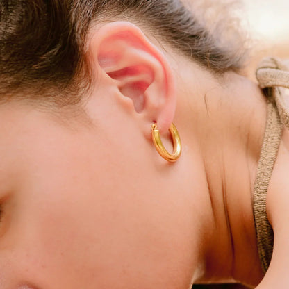 [Echo Fine]Wide Hoop Earrings