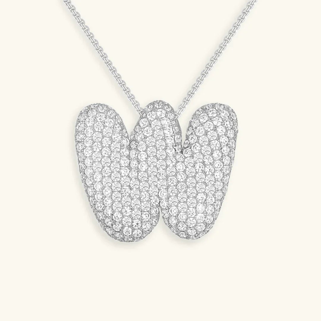 [Echo Fine]Bubble Initial Diamond Necklace